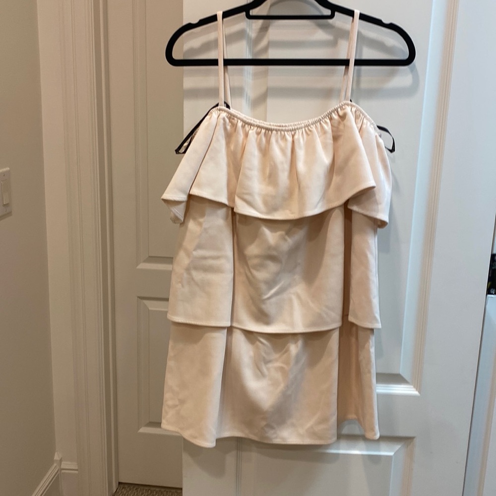 Light Blush Ruffle Tier Dress